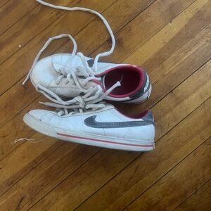 Nike Kids White and Gray Sneakers